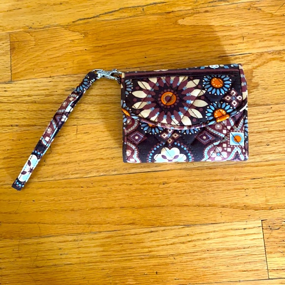 Vera Bradley Wallet color Brown Rust Blue - Picture 2 of 6